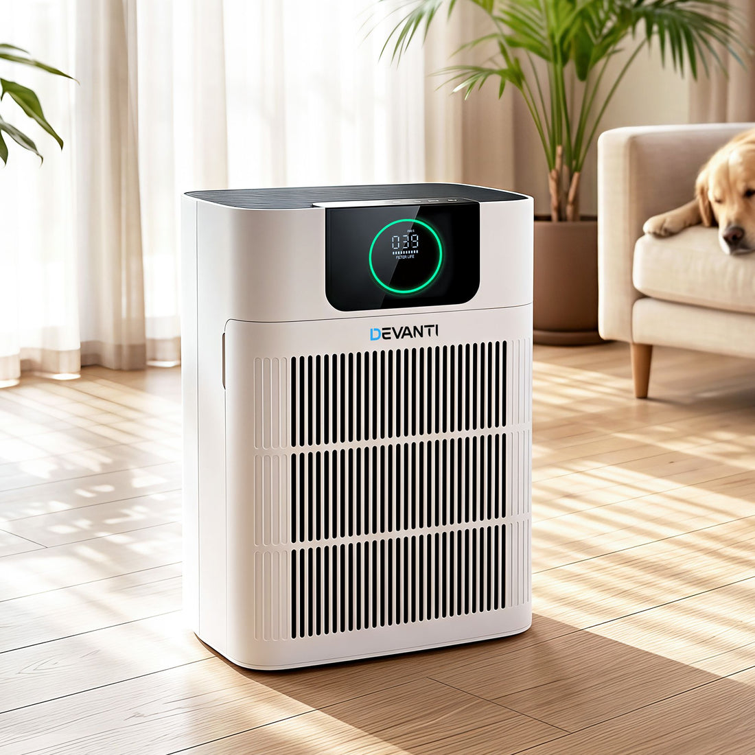 Devnati Pet Air Purifier 3 Stage HEPA Filter Cleaner PM25 Display Cat Dog Hair White-Appliances > Aroma Diffusers &amp; Humidifiers > Purifiers-PEROZ Accessories