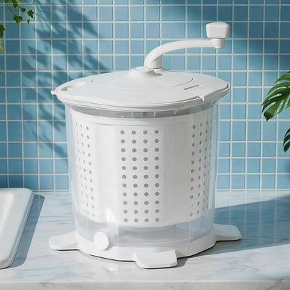 Devanti Portable Washing Machine Manual Spin Dryer Compact for Camping Caravan Apartment-Appliances > Washers, Dryers &amp; Irons > Washing Machines-PEROZ Accessories