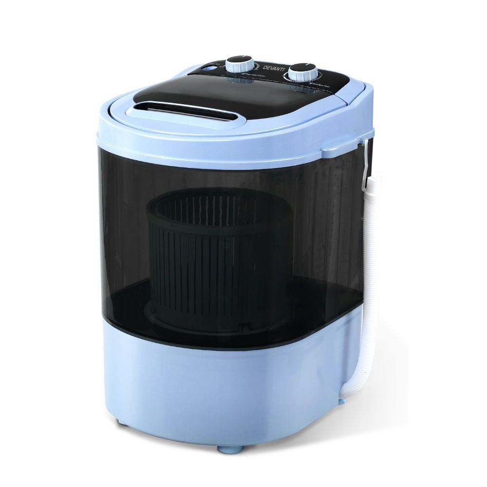 Devanti Portable Washing Machine 3KG Black-Washing Machines-PEROZ Accessories