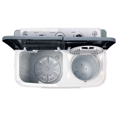 Devanti Portable Washing Machine Twin Tub 4.6KG White-Washing Machines-PEROZ Accessories