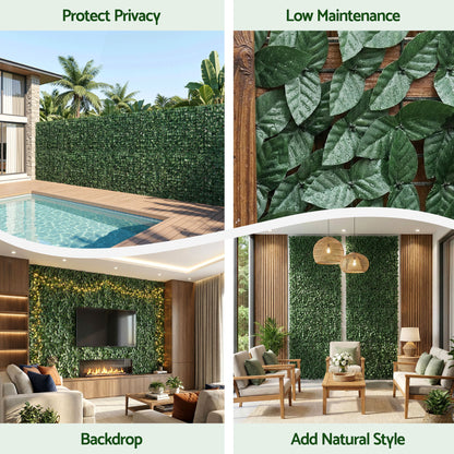 Gardeon Artificial Ivy Privacy Fence Screen Greenery Backdrop Panel for Balcony Patio Garden-Home &amp; Garden > Artificial Plants > Artificial Wall Plants-PEROZ Accessories