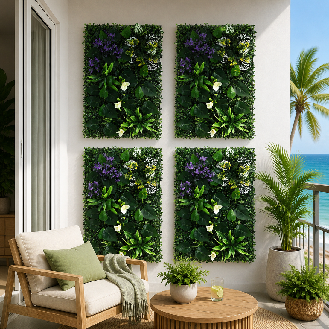 Gardeon 4PCS Artificial Plant Wall Panels 40X60CM Boxwood Panel Hedge Grass Backdrop Backyard Green Decor-Home &amp; Garden > Artificial Plants > Artificial Wall Plants-PEROZ Accessories