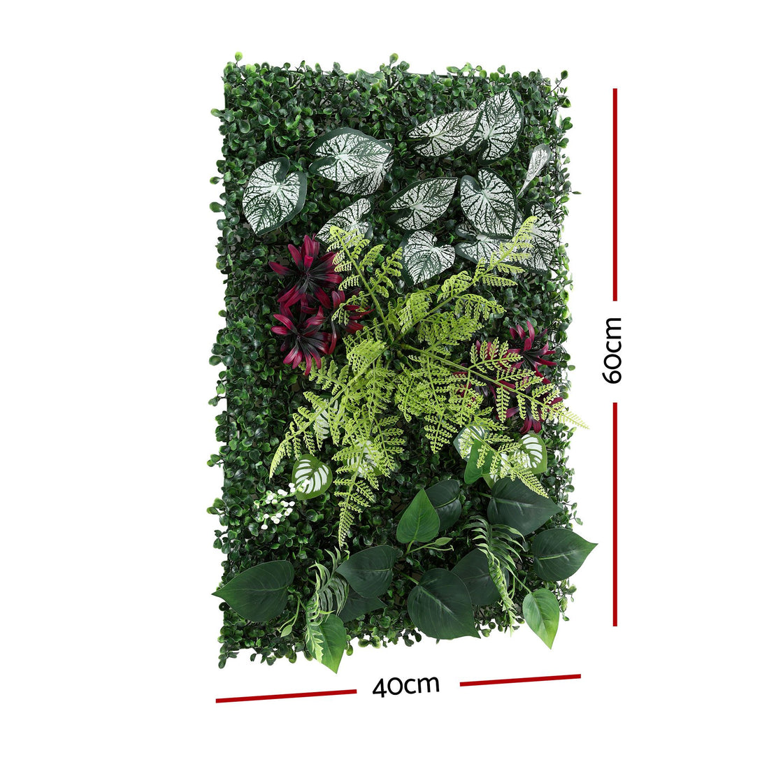 Gardeon 4PCS Artificial Plant Wall Panels 40X60CM Boxwood Panel Flower Backdrop Backyard Green Decor-Home &amp; Garden > Artificial Plants > Artificial Wall Plants-PEROZ Accessories