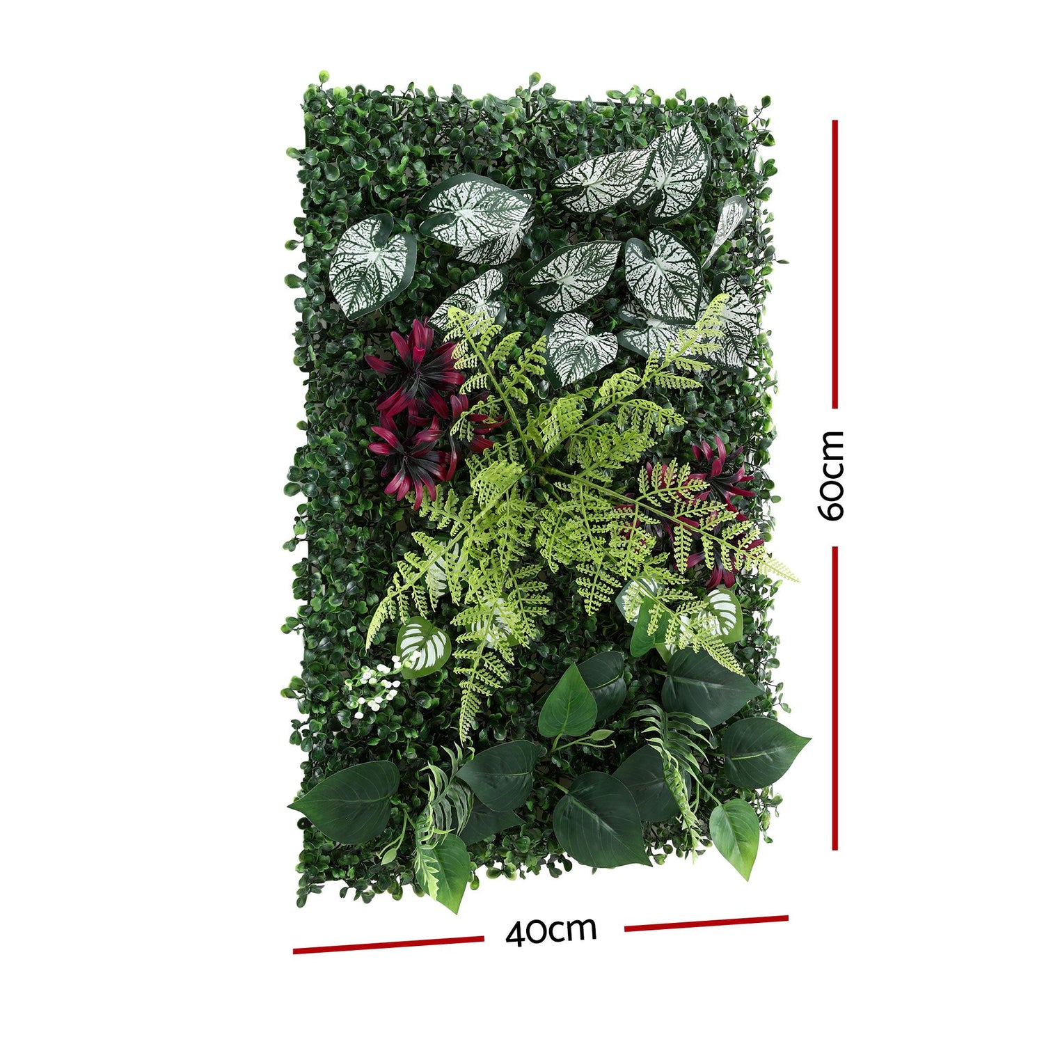 Gardeon 4PCS Artificial Plant Wall Panels 40X60CM Boxwood Panel Flower Backdrop Backyard Green Decor-Home &amp; Garden > Artificial Plants > Artificial Wall Plants-PEROZ Accessories
