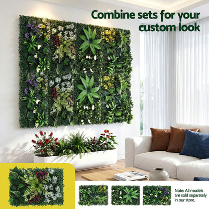 Gardeon 4PCS Artificial Plant Wall Panels 40X60CM Boxwood Panel Flower Backdrop Backyard Green Decor-Home &amp; Garden > Artificial Plants > Artificial Wall Plants-PEROZ Accessories