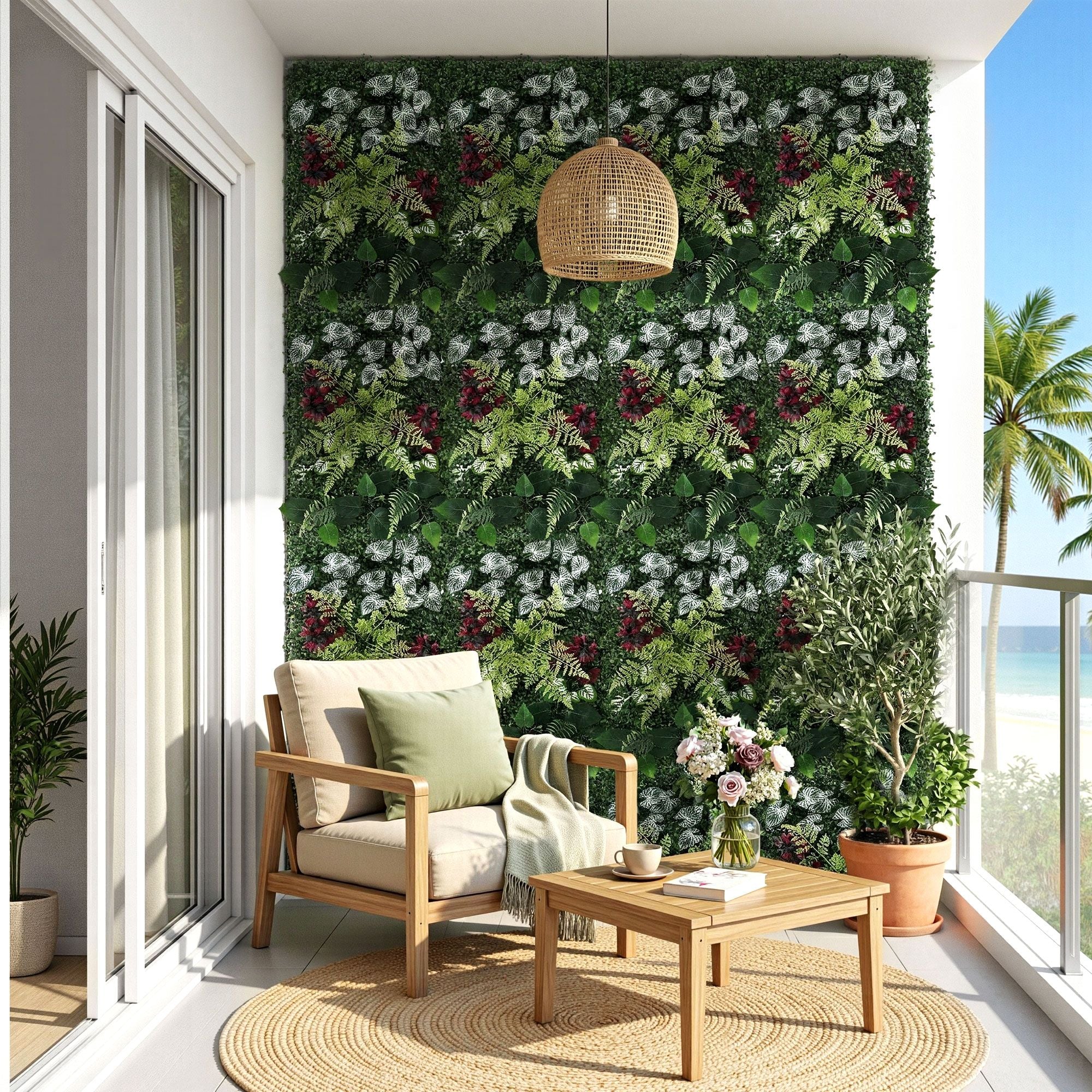 Gardeon 4PCS Artificial Plant Wall Panels 40X60CM Boxwood Panel Flower Backdrop Backyard Green Decor-Home &amp; Garden > Artificial Plants > Artificial Wall Plants-PEROZ Accessories