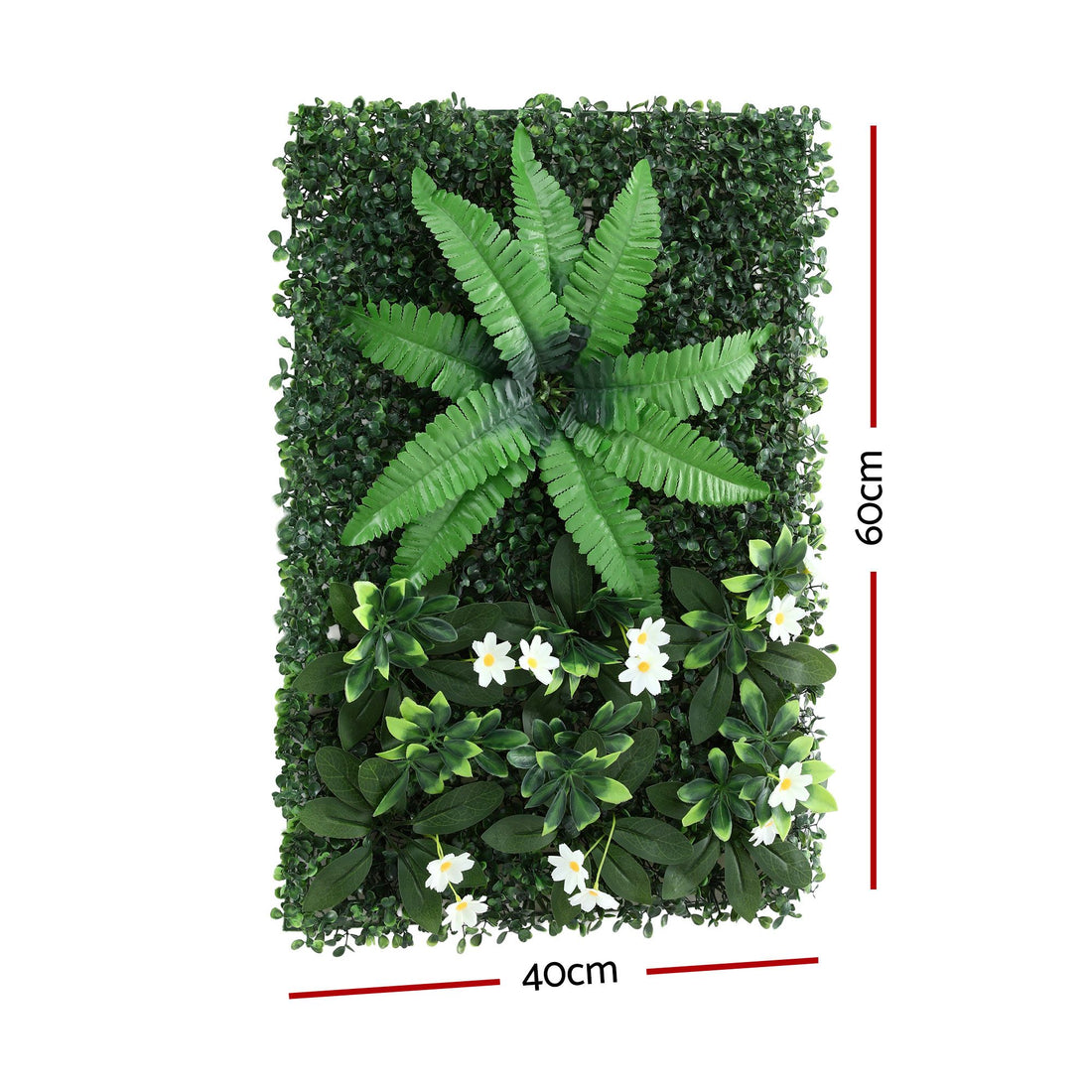 Gardeon 4PCS Artificial Plant Wall Panels 40X60CM Boxwood Panel Leaf Backdrop Backyard Green Decor-Home &amp; Garden > Artificial Plants > Artificial Wall Plants-PEROZ Accessories
