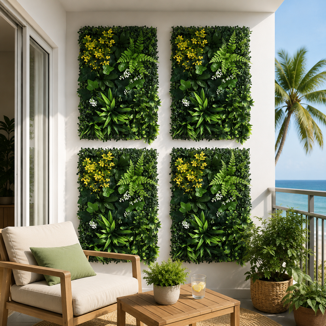 Gardeon 4PCS Artificial Plant Wall Panels 40X60CM Boxwood Panel Backyard Hedge Grass Backdrop Green Decor-Home &amp; Garden > Artificial Plants > Artificial Wall Plants-PEROZ Accessories