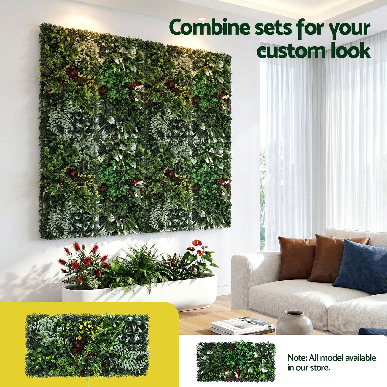 Gardeon Artificial Plant Wall Panels 50X100CM Boxwood Panel Hedge Grass Backdrop Backyard Green Decor-Home &amp; Garden > Artificial Plants > Artificial Wall Plants-PEROZ Accessories