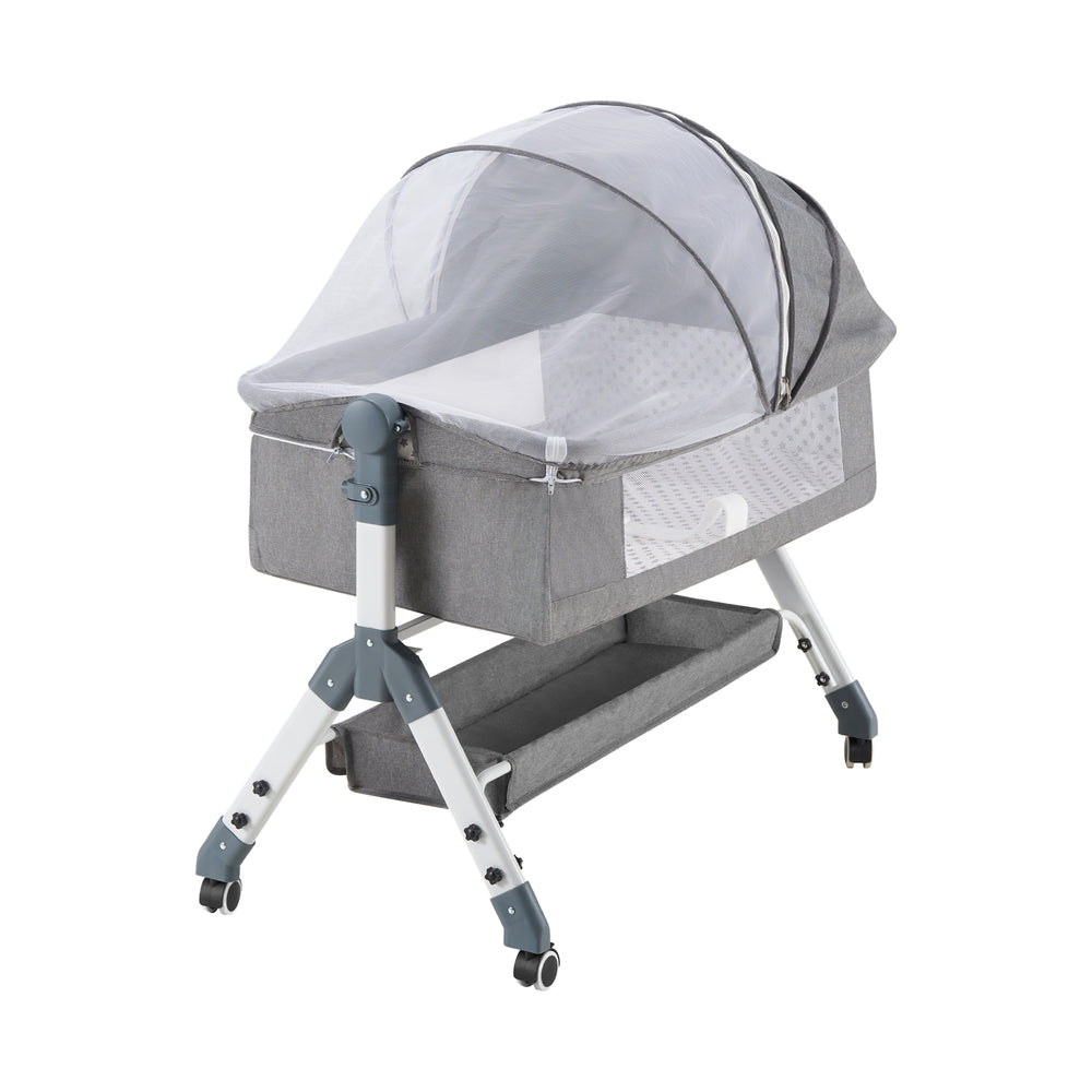 PlayPals Baby Cot Crib Bed Portable Bassinet Bedside Sleeper Adjustable-Baby Cot-PEROZ Accessories