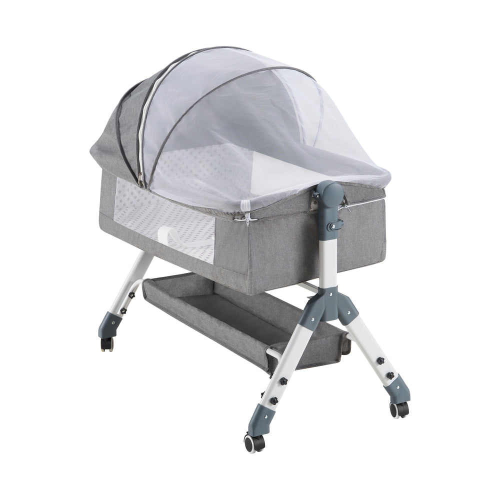 PlayPals Baby Cot Crib Bed Portable Bassinet Bedside Sleeper Adjustable-Baby Cot-PEROZ Accessories