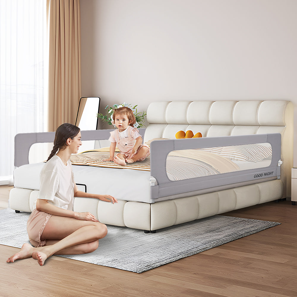 Playpals Baby Bed Rail 150x85CM Adjustable Foldable-Beds Rail-PEROZ Accessories