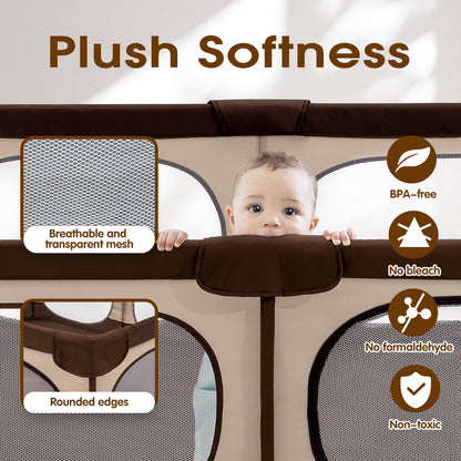 Playpals Baby Playpen Kids Safety Gate 150x180cm-Kid Playpens-PEROZ Accessories