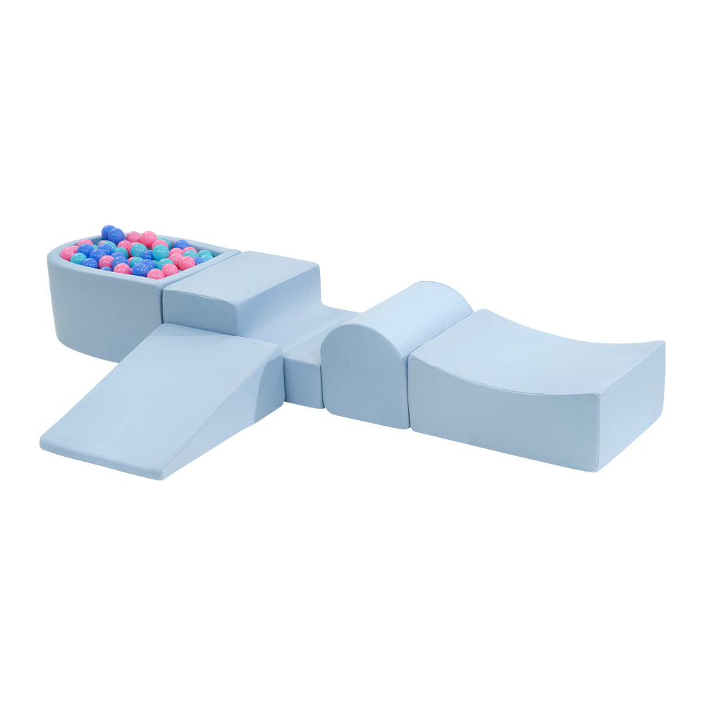 Playpals Kids Climb Crawl Foam Play Set 5PC Blue-Foam Play Sets-PEROZ Accessories