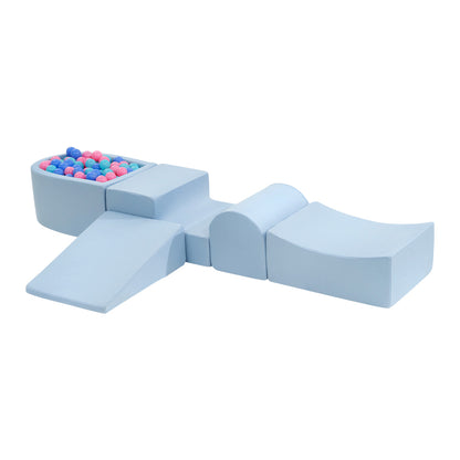 Playpals Kids Climb Crawl Foam Play Set 5PC Blue-Foam Play Sets-PEROZ Accessories