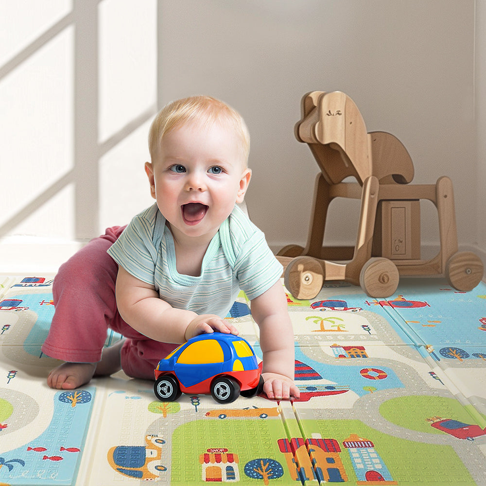 Playpals Kids Play Mat Double Folding Pad XPE Foam Non-slip Carpet-Kid Play Mat-PEROZ Accessories