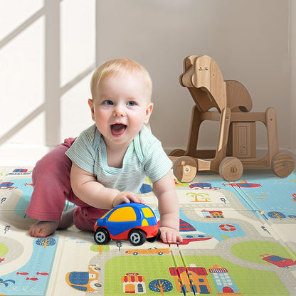 Playpals Kids Play Mat Double Folding Pad XPE Foam Non-slip Carpet-Kid Play Mat-PEROZ Accessories