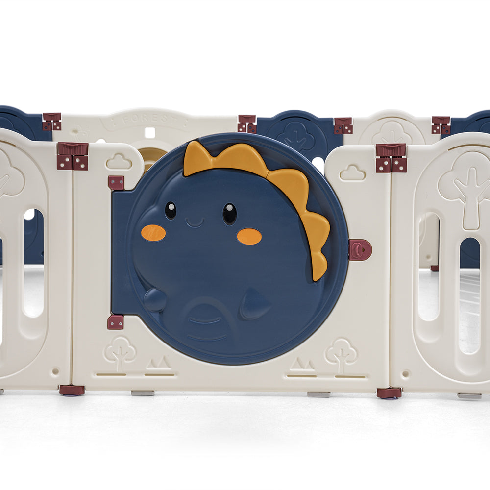 Playpals Kids Playpen Baby Safety Gate Toddler Fence 14 Panels-Kid Playpens-PEROZ Accessories