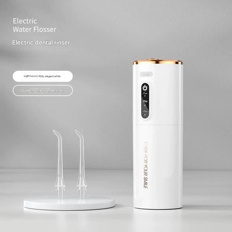 Portable Electric Water Flosser - USB-C Rechargeable, Multiple Modes, Gingival Protection(White)-Oral Care-PEROZ Accessories