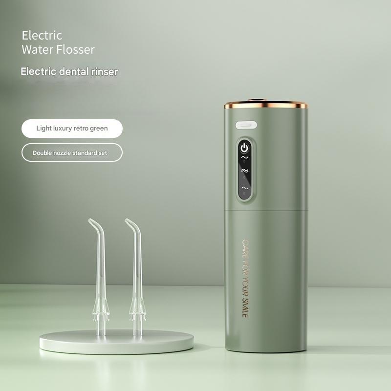 Portable Electric Water Flosser - USB-C Rechargeable, Multiple Modes, Gingival Protection(green)-Oral Care-PEROZ Accessories