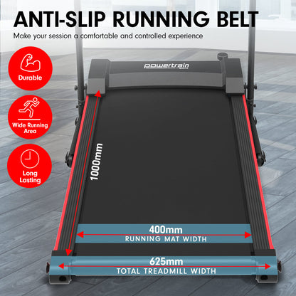 Powertrain K100 Electric Treadmill Foldable Home Gym Cardio-Walking Pad-PEROZ Accessories
