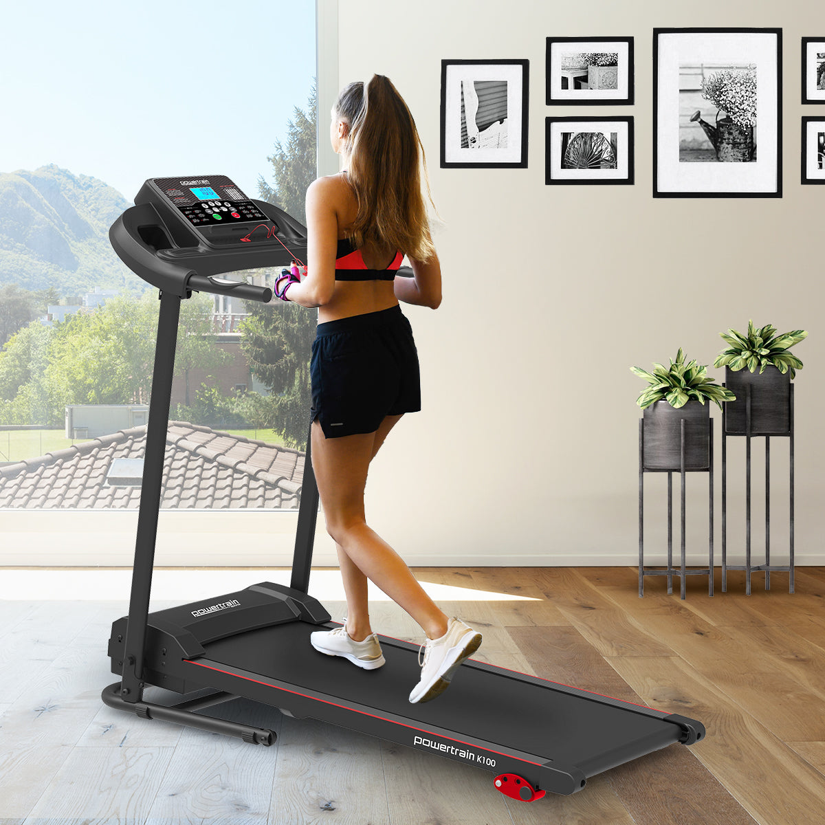 Powertrain K100 Electric Treadmill Foldable Home Gym Cardio-Walking Pad-PEROZ Accessories