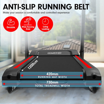 Powertrain K200 Electric Treadmill Folding Home Gym Running Machine-Walking Pad-PEROZ Accessories