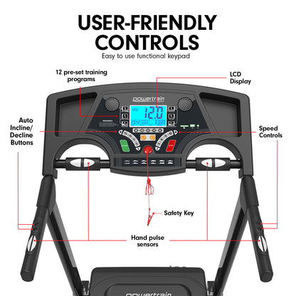 Powertrain K200 Electric Treadmill Folding Home Gym Running Machine-Walking Pad-PEROZ Accessories