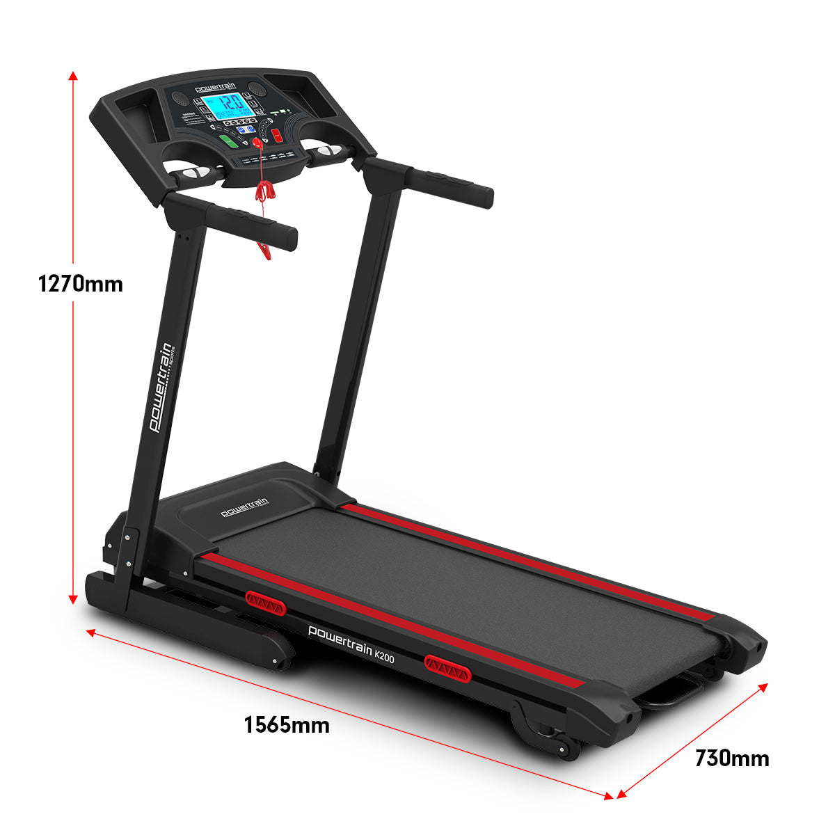 Powertrain K200 Electric Treadmill Folding Home Gym Running Machine-Walking Pad-PEROZ Accessories