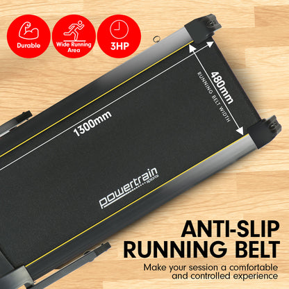 Powertrain K2000 Treadmill w/ Fan &amp; Auto Incline Speed 22km/h-Walking Pad-PEROZ Accessories