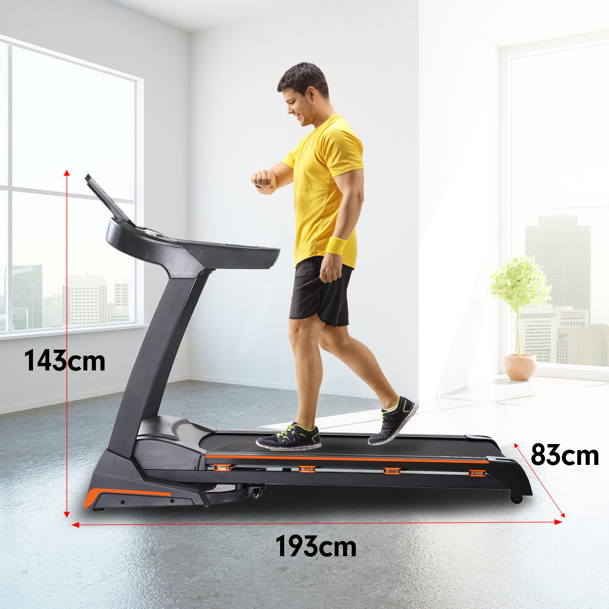 Powertrain V100 Foldable Treadmill Auto Incline Home Gym Cardio-Walking Pad-PEROZ Accessories
