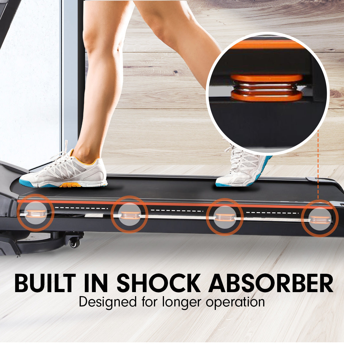 Powertrain V100 Foldable Treadmill Auto Incline Home Gym Cardio-Walking Pad-PEROZ Accessories