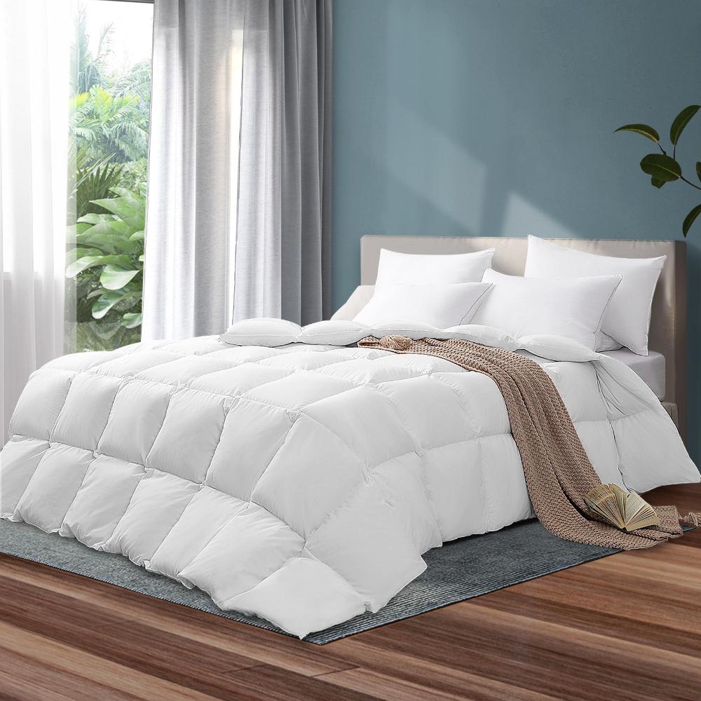 Bedra 500GSM Quilt Queen Goose Down Duvet All Season Doona Blanket-Quilts-PEROZ Accessories