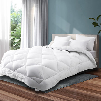 Bedra 400GSM Quilt Double Size Microfibre Quilt All Season Bamboo Doona-Bamboo Quilts-PEROZ Accessories