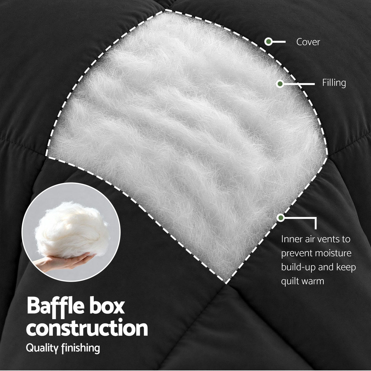 Giselle 200GSM Bamboo Microfibre Double Quilt Lightweight All Season Doona Duvet-Home &amp; Garden > Bedding > Quilts &amp; Duvets-PEROZ Accessories