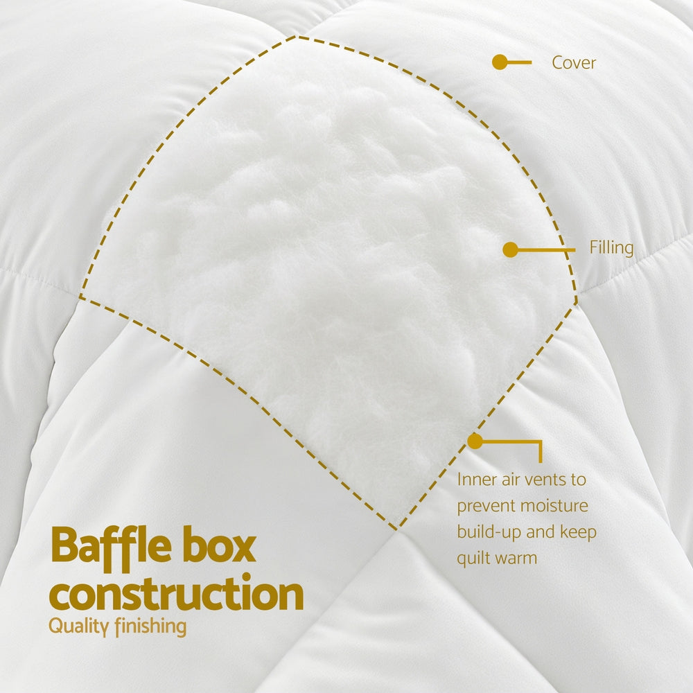 Giselle Bedding Queen Size 400GSM Microfiber Quilt All Season Duvet Quilts Comforter Winter Summer-Home &amp; Garden &gt; Bedding &gt; Quilts &amp; Duvets-PEROZ Accessories