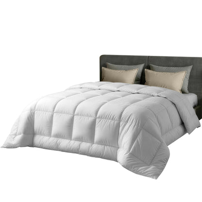 Giselle Bedding Wool Quilt 500GSM Thick Super King Winter Doona Baffle Box Construction 100% Wool Filling-Home &amp; Garden > Bedding > Quilts &amp; Duvets-PEROZ Accessories