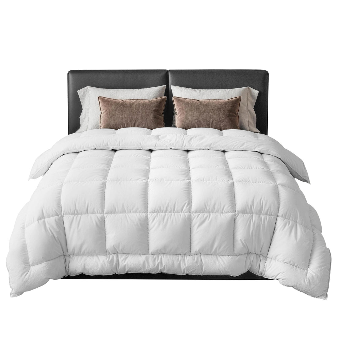 Giselle Bedding Wool Quilt 800GSM Extra Thick King Winter Doona Baffle Box Construction 100% Wool Filling-Home &amp; Garden > Bedding > Quilts &amp; Duvets-PEROZ Accessories