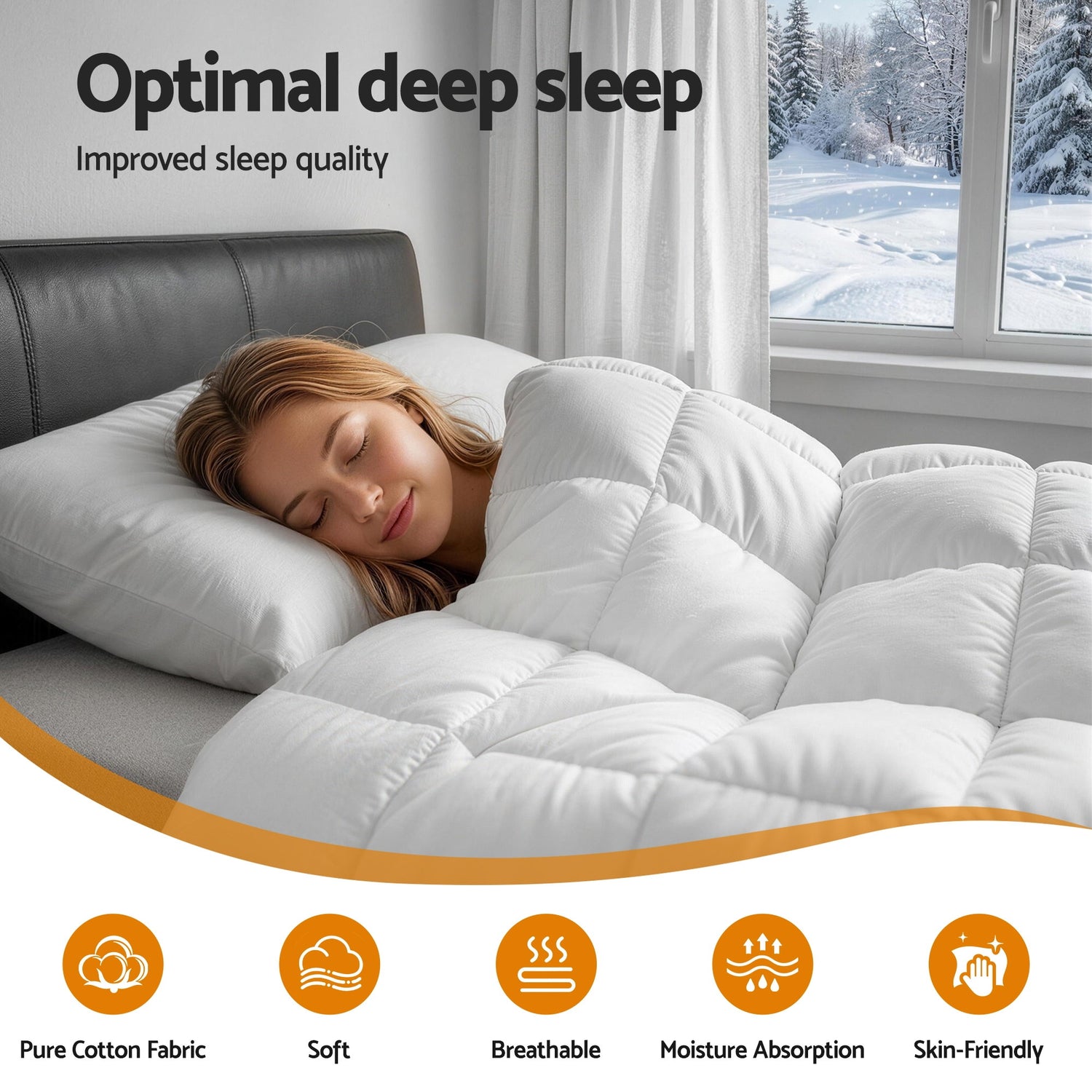 Giselle Bedding Wool Quilt 800GSM Extra Thick King Winter Doona Baffle Box Construction 100% Wool Filling-Home &amp; Garden > Bedding > Quilts &amp; Duvets-PEROZ Accessories
