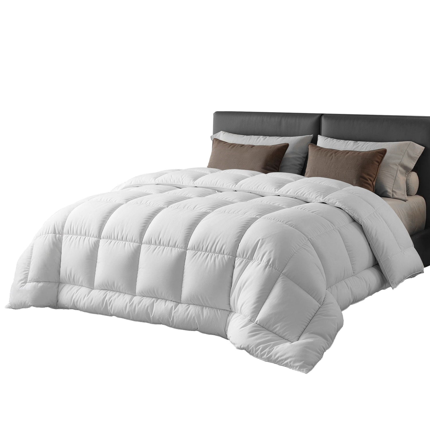 Giselle Bedding Wool Quilt 800GSM Extra Thick Queen Winter Doona Baffle Box Construction 100% Wool Filling-Home &amp; Garden > Bedding > Quilts &amp; Duvets-PEROZ Accessories