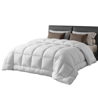 Giselle Bedding Wool Quilt 800GSM Extra Thick Queen Winter Doona Baffle Box Construction 100% Wool Filling-Home &amp; Garden > Bedding > Quilts &amp; Duvets-PEROZ Accessories