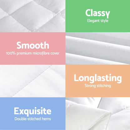 Giselle Bedding Wool Quilt 800GSM Extra Thick Queen Winter Doona Baffle Box Construction 100% Wool Filling-Home &amp; Garden > Bedding > Quilts &amp; Duvets-PEROZ Accessories