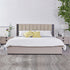 Queen Bed Frame Fabric Upholstery MDF LED Headboard in Champagne Colour-Furniture > Bedroom > Beds & Bed Frames-PEROZ Accessories