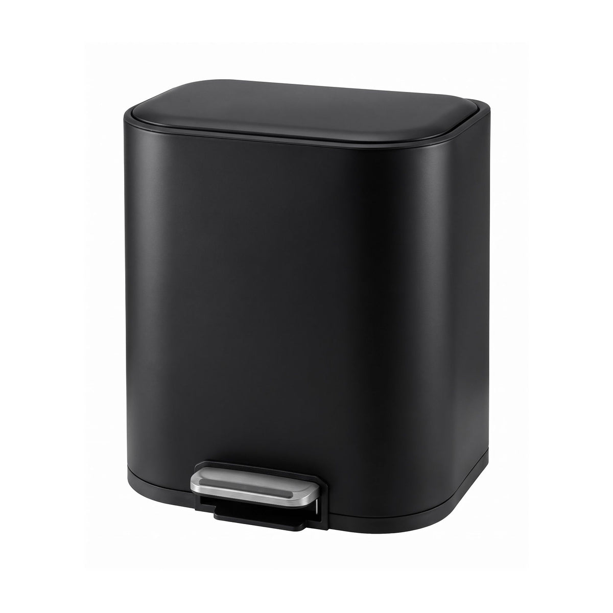 Cefito 20L Trash Bin Steel Pedal Bins Soft Close Kitchen Rubbish Waste Can Black-Home &amp; Garden > Kitchen Bins > Pedal Bins-PEROZ Accessories