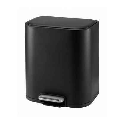 Cefito 20L Trash Bin Steel Pedal Bins Soft Close Kitchen Rubbish Waste Can Black-Home &amp; Garden > Kitchen Bins > Pedal Bins-PEROZ Accessories