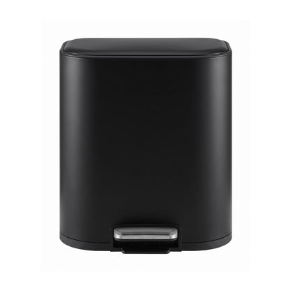 Cefito 20L Trash Bin Steel Pedal Bins Soft Close Kitchen Rubbish Waste Can Black-Home &amp; Garden > Kitchen Bins > Pedal Bins-PEROZ Accessories