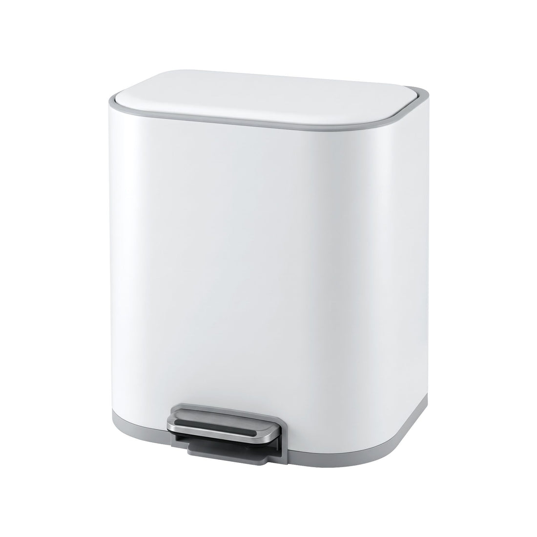 Cefito 20L Trash Bin Steel Pedal Bins Soft Close Kitchen Rubbish Waste Can White-Home &amp; Garden > Kitchen Bins > Pedal Bins-PEROZ Accessories