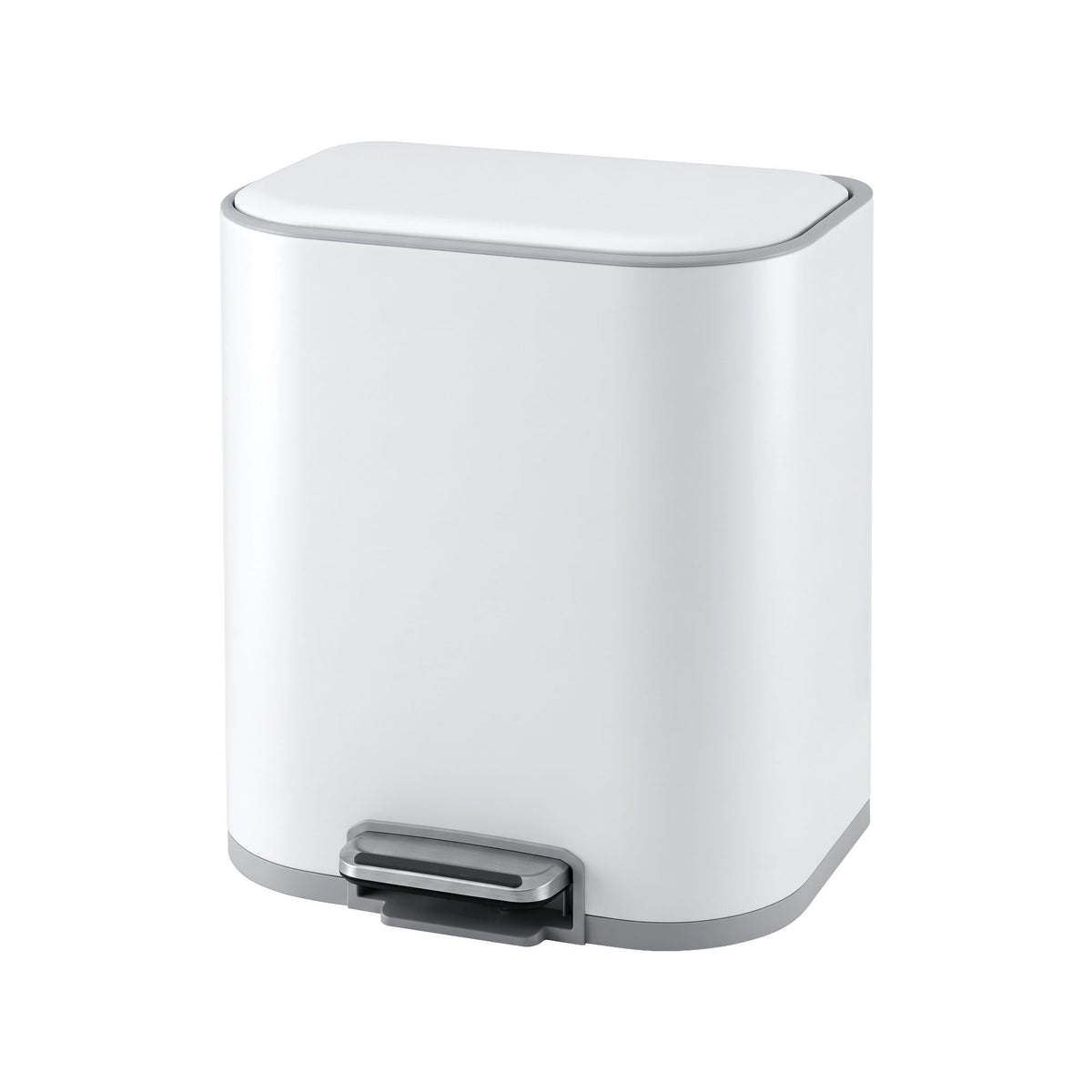 Cefito 20L Trash Bin Steel Pedal Bins Soft Close Kitchen Rubbish Waste Can White-Home &amp; Garden > Kitchen Bins > Pedal Bins-PEROZ Accessories