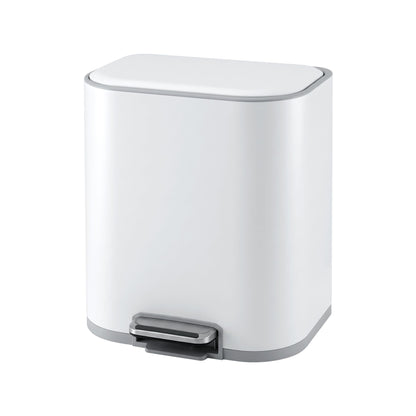 Cefito 20L Trash Bin Steel Pedal Bins Soft Close Kitchen Rubbish Waste Can White-Home &amp; Garden > Kitchen Bins > Pedal Bins-PEROZ Accessories