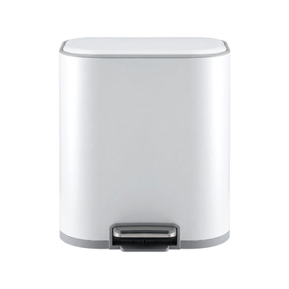 Cefito 20L Trash Bin Steel Pedal Bins Soft Close Kitchen Rubbish Waste Can White-Home &amp; Garden > Kitchen Bins > Pedal Bins-PEROZ Accessories